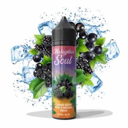 CASSIS MÛRE BAIES D'ARONIA FRAIS - MALAYSIAN SOUL DE BOBBLE LIQUIDE 50ML - E-liquides