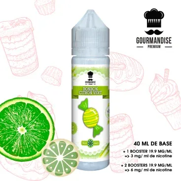 BONBON CITRON VERT - GOURMANDISE PREMIUM - E-LIQUIDE 40ML - E-liquides