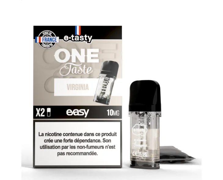 2X CARTOUCHES PRÉREMPLIES - VIRGINIA - EASY POD E-TASTY - E-liquides