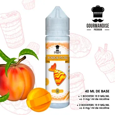 BONBON PECHE - GOURMANDISE PREMIUM - E-LIQUIDE 40ML - E-liquides