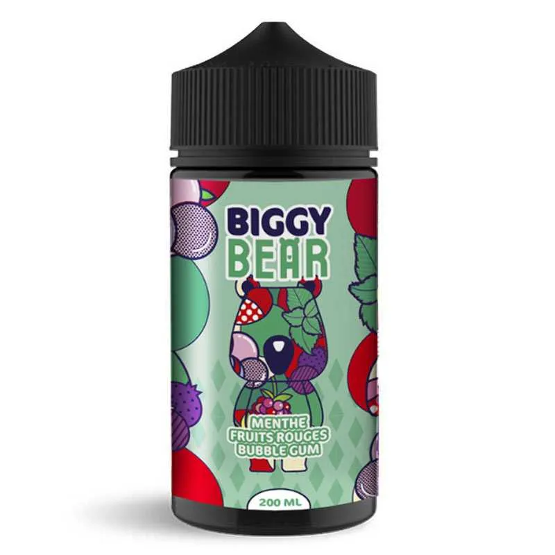 MENTHE FRUITS ROUGES BUBBLE GUM 200ML - BIGGY BEAR - E-liquides