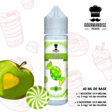BONBON POMME VERTE - GOURMANDISE PREMIUM - E-LIQUIDE 40ML - E-liquides