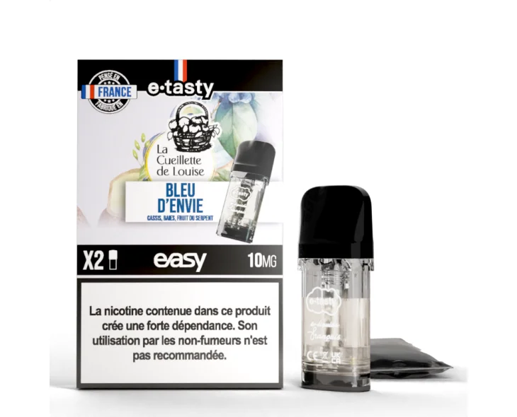 2X CARTOUCHES PRÉREMPLIES - BLEU D'ENVIE - EASY POD E-TASTY - E-liquides