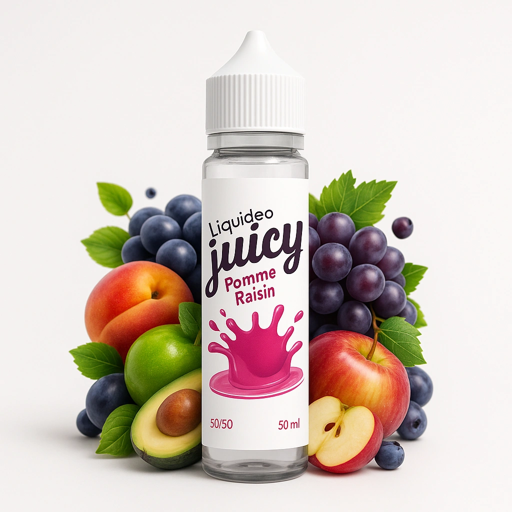 JUICY POMME RAISIN - LIQUIDEO 50ML - E-liquides
