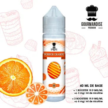BONBON ORANGE - GOURMANDISE PREMIUM - E-LIQUIDE 40ML - E-liquides
