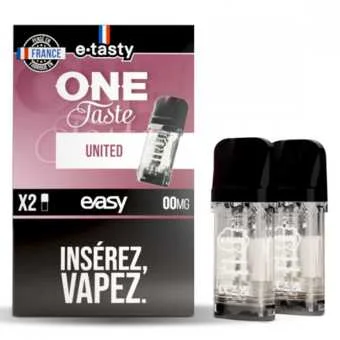 2X CARTOUCHES PRÉREMPLIES - UNITED - EASY POD E-TASTY - E-liquides