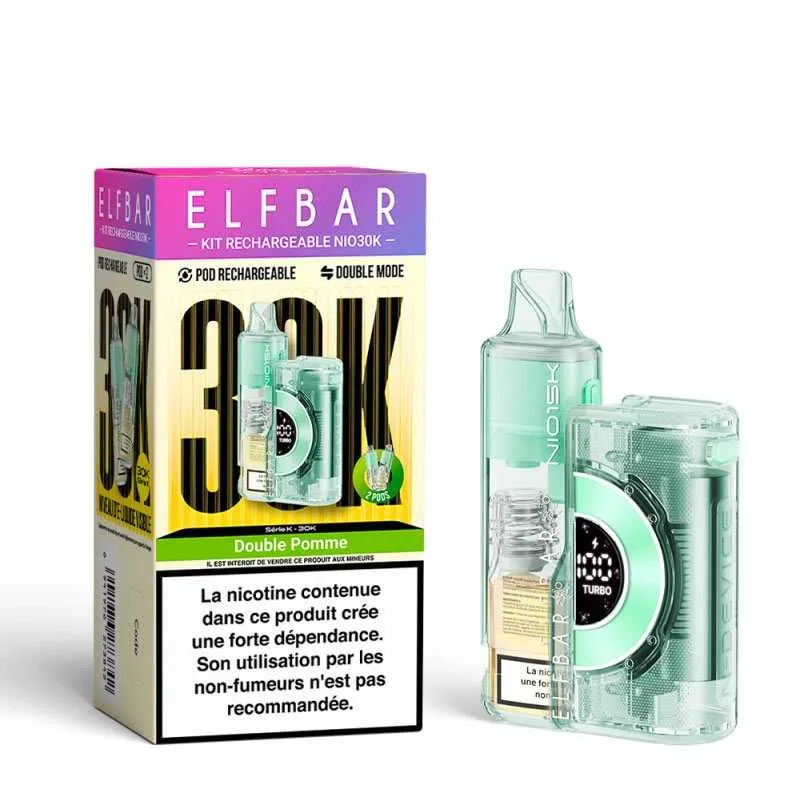 PUFF NIO 30K - ELFBAR - 20 MG - DOUBLE POMME - Cigarettes électroniques