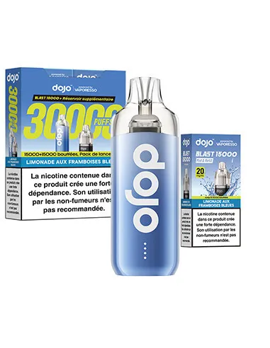 KIT VAPORESSO DOJO BLAST 30K - LIMONADE FRAMBOISES BLEUES - Cigarettes électroniques