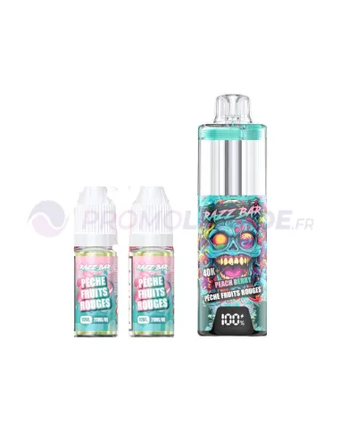 PÊCHE FRUITS ROUGES - PUFF RAZZ BAR 40K - Cigarettes électroniques