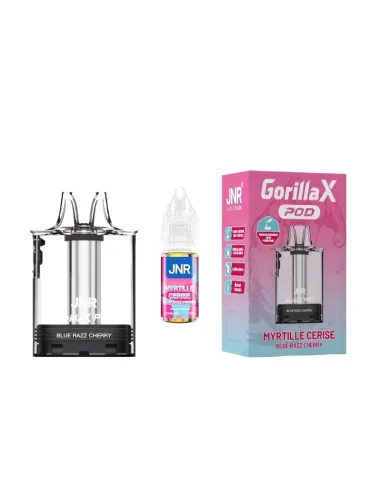POD JNR GORILLA 43K ET E-LIQUIDE 10ML - MYRTILLE CERISE - Cigarettes électroniques