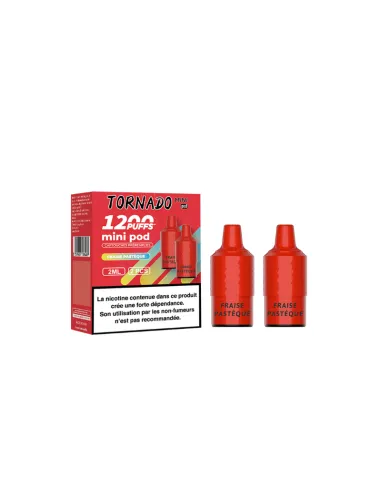 PACK 2 PODS TORNADO MINI FUMOT 1200 - FRAISE PASTÈQUE - Cigarettes électroniques