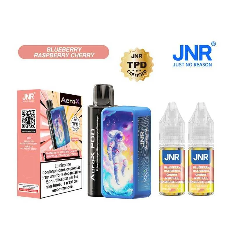 PUFF AEROX 32K - JNR - 20 MG - BLUEBERRY RASPBERRY CHERRY - Cigarettes électroniques