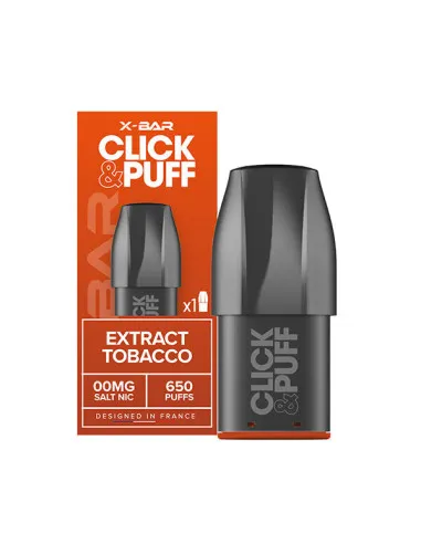 RECHARGE POD EXTRACT TOBACCO X-BAR CLICK & PUFF - Cigarettes électroniques