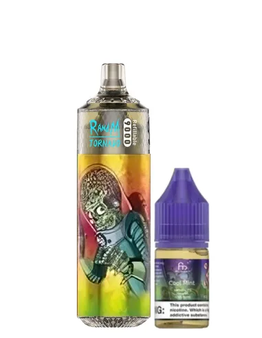 PUFF RANDM TORNADO 9K - MENTHE GLACIALE - Cigarettes électroniques