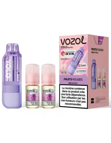 POD VOZOL YOLO 40K - FRUITS ROUGES - Cigarettes électroniques