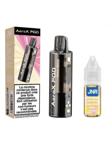 POD JNR AEROX 32K ET E-LIQUIDE 10ML - PÊCHE FRUIT DES BOIS - Cigarettes électroniques