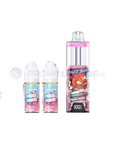 FRAISE GLACÉE - PUFF RAZZ BAR 40K - Cigarettes électroniques