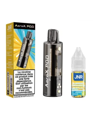 POD JNR AEROX 32K ET E-LIQUIDE 10ML - MYRTILLE GRENADE GLACÉE - Cigarettes électroniques