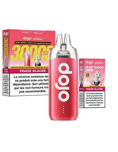 KIT VAPORESSO DOJO BLAST 30K - FRAISE GLACÉE - Cigarettes électroniques
