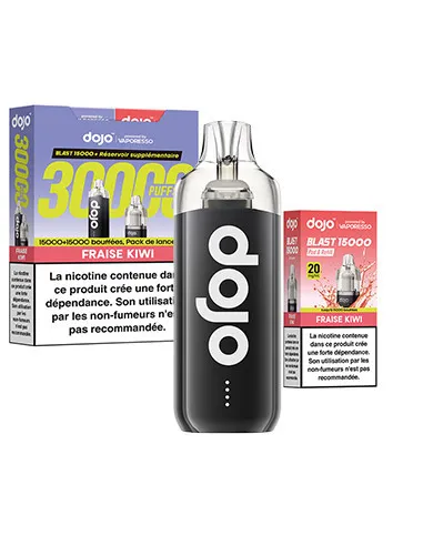 KIT VAPORESSO DOJO BLAST 30K - FRAISE KIWI - Cigarettes électroniques