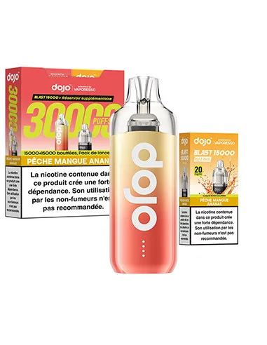KIT VAPORESSO DOJO BLAST 30K - PÊCHE MANGUE ANANAS - Cigarettes électroniques