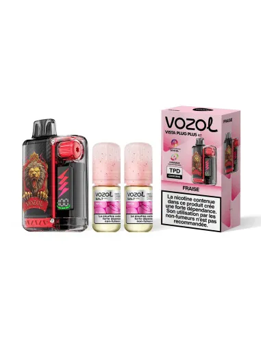 KIT VOZOL VISTA PLUG PLUS 30K - FRAISE - Cigarettes électroniques