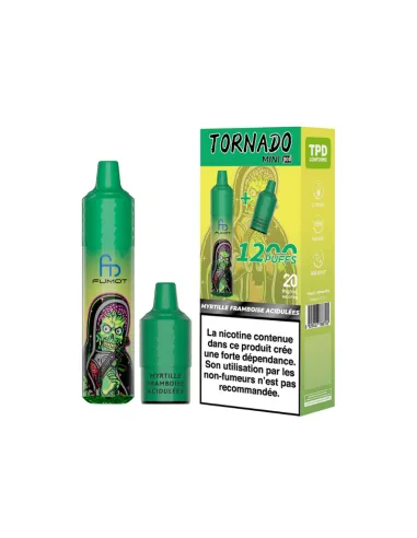 KIT TORNADO MINI FUMOT 1200 - MYRTILLE FRAMBOISE ACIDULÉES - Cigarettes électroniques