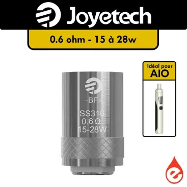 RESISTANCE JOYETECH SS316 0.60Ω MTL 15-28W - Cigarettes électroniques