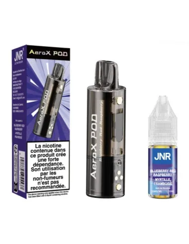 POD JNR AEROX 32K ET E-LIQUIDE 10ML - MYRTILLE FRAMBOISE - Cigarettes électroniques