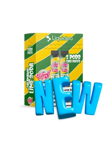 PACK 2 PODS LIQUIDEO WPUFF 600 POD SYSTEM - CALAMANSI LIME SODA - Cigarettes électroniques