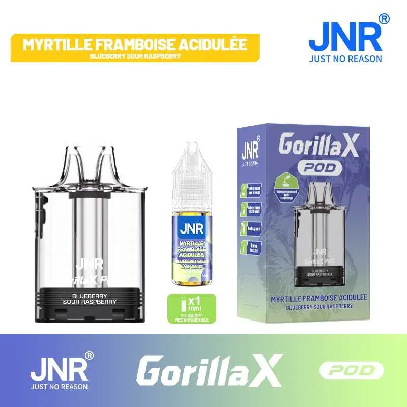 CARTOUCHE GORILLA X - JNR - 20 MG - BLUEBERRY SOUR RASPBERRY - Cigarettes électroniques