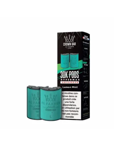 CARTOUCHE X2 AL FAKHER CROWN BAR HYPER MAX 30K - CITRON MENTHE - Cigarettes électroniques
