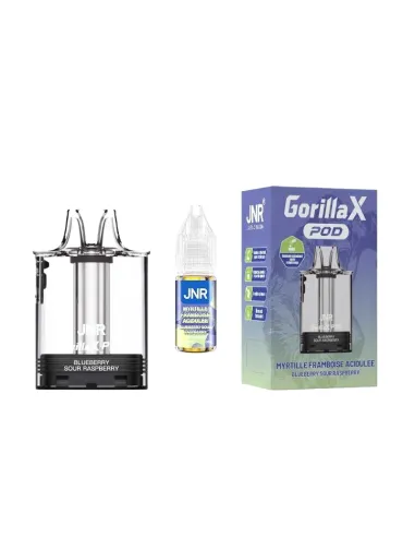 POD JNR GORILLA 43K ET E-LIQUIDE 10ML - MYRTILLE FRAMBOISE ACIDULÉE - Cigarettes électroniques