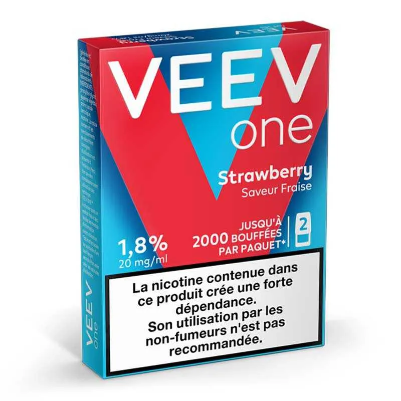 CARTOUCHE VEEV ONE (X2) - FRAISE - Cigarettes électroniques