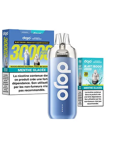 KIT VAPORESSO DOJO BLAST 30K - MENTHE GLACÉE - Cigarettes électroniques