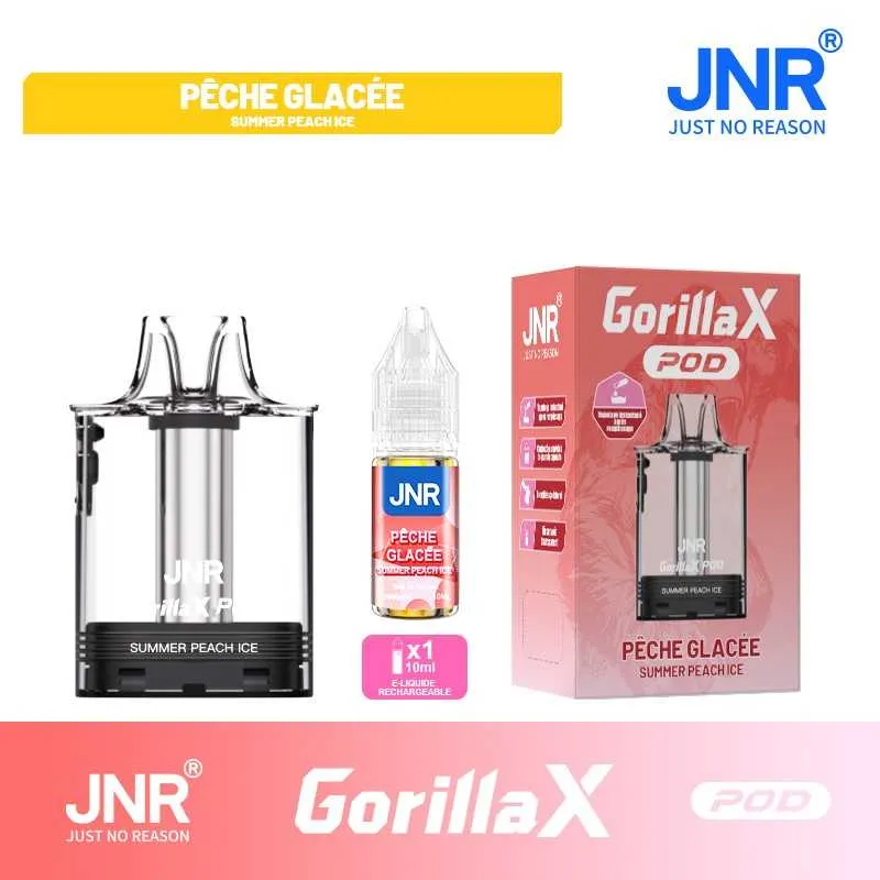 CARTOUCHE GORILLA X - JNR - 20 MG - SUMMER PEACH ICE - Cigarettes électroniques