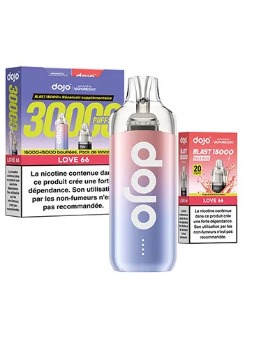 KIT VAPORESSO DOJO BLAST 30K - LOVE 66 - Cigarettes électroniques