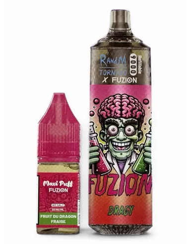 PUFF RANDM TORNADO 9000 - FRUIT DU DRAGON FRAISE - Cigarettes électroniques