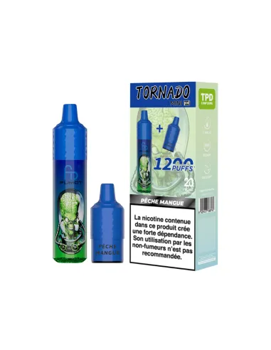 KIT TORNADO MINI FUMOT 1200 - PÊCHE MANGUE - Cigarettes électroniques