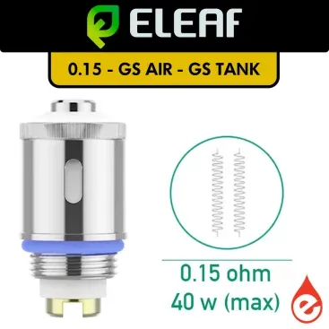 RESISTANCE 0,15 OHM TC ELEAF GS SUB OHM - Cigarettes électroniques