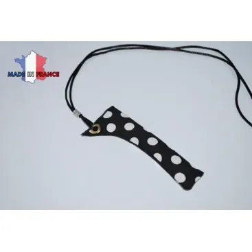 PORTE E-CIGARETTE NOIR GRANDS POINTS BLANC ÉTUI FABRICATION FRANÇAISE - Cigarettes électroniques