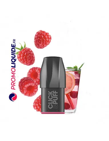 RECHARGE POD FRAMBOISE X-BAR CLICK & PUFF - Cigarettes électroniques