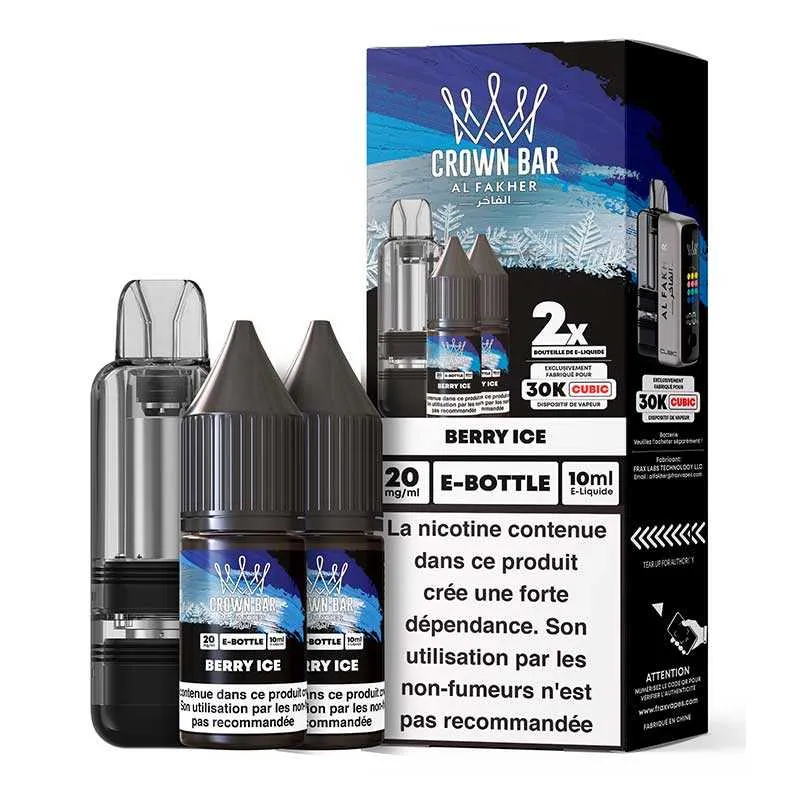 CARTOUCHE CUBIC 30K - CROWN BAR BY AL FAKHER - MIXED BERRIES - Cigarettes électroniques