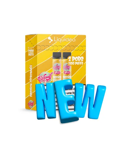 PACK 2 PODS LIQUIDEO POD SYSTEM WPUFF 600 - PASSION CITRONNÉE - Cigarettes électroniques