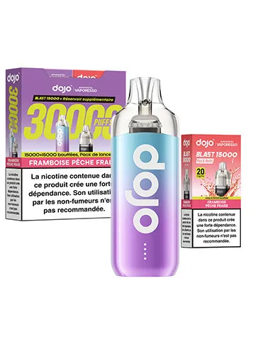 KIT VAPORESSO DOJO BLAST 30K - FRAMBOISE PÊCHE FRAISE - Cigarettes électroniques