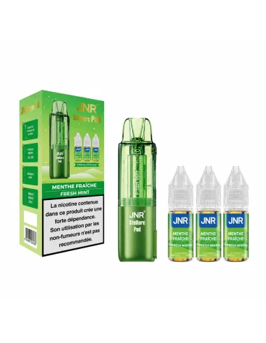 POD JNR STELLARC 50K + 3 E-LIQUIDES - MENTHE FRAÎCHE - Cigarettes électroniques