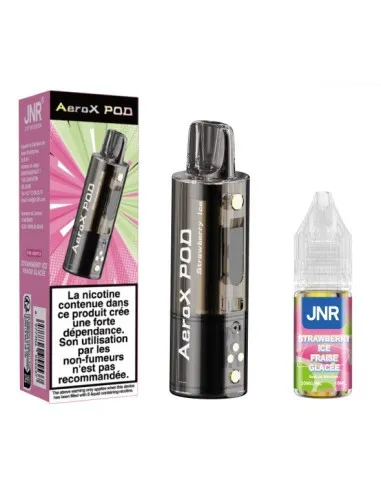 POD JNR AEROX 32K ET E-LIQUIDE 10ML - FRAISE GLACÉE - Cigarettes électroniques