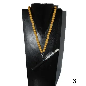 TOUR DE COU PERLES EN BOIS - Cigarettes électroniques