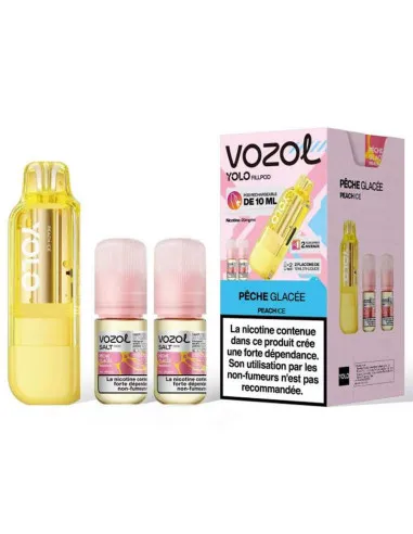 POD VOZOL YOLO 40K - PÊCHE GLACÉE - Cigarettes électroniques