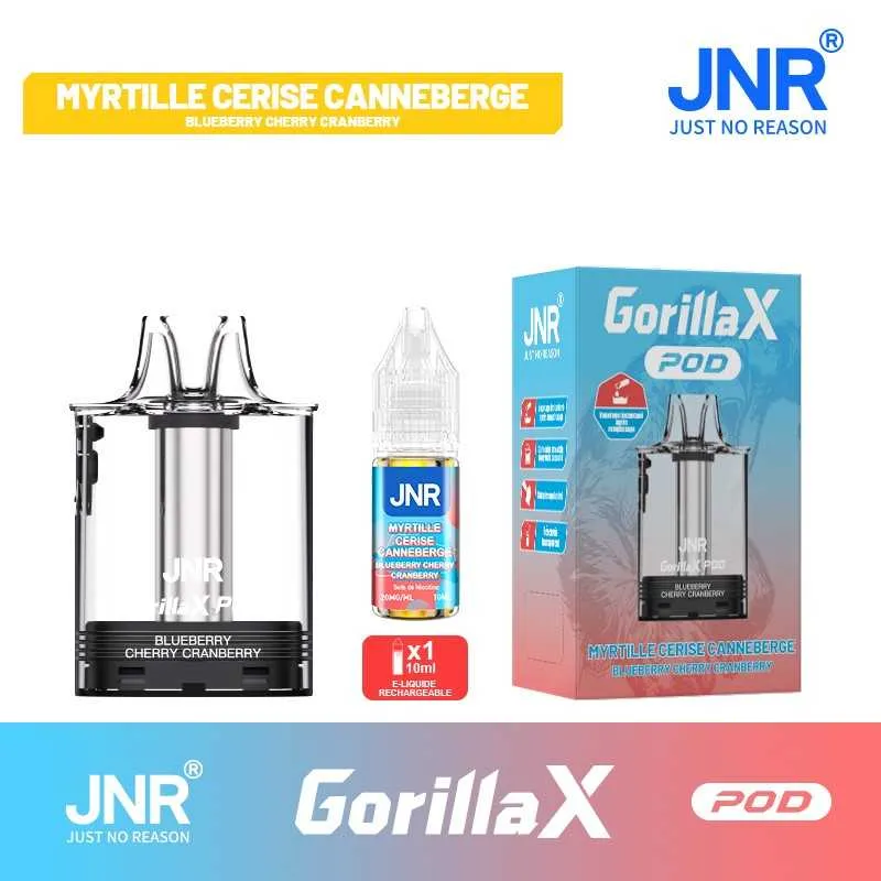 CARTOUCHE GORILLA X - JNR - 20 MG - BLUEBERRY CHERRY CRANBERRY - Cigarettes électroniques